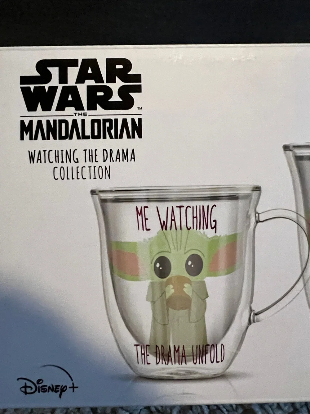 JOYJOLT Star Wars The Mandalorian Grogu Glass Mug Set